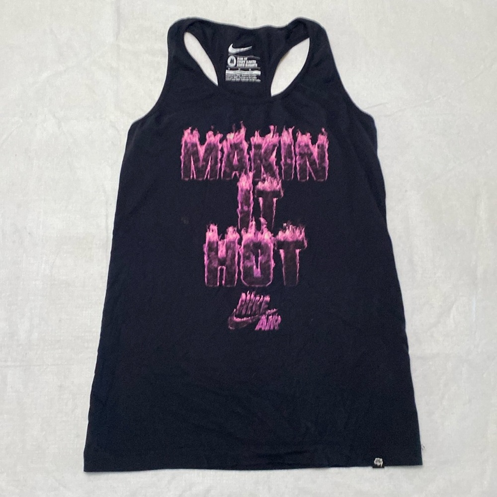 Nike black and pink lightweight tank top size M in good condition